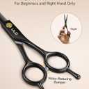 Hair Cutting Scissors Thinning Shears Kit ULG Professional Barber Hairdressing Texturizing Salon Razor Edge Scissor Japanese Stainless Steel 6.5 inch BLK