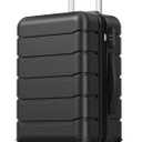 Sweetcrispy 20 Inch Carry on Luggage, Hard Shell Suitcase, Black
Hard Shell ABS, Double Spinner Detachable Wheels, Lightweight Expandable, Rolling Suit Case, TSA Lock
