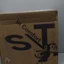 Sweetcrispy Small Office Desk Chair - Armless PU Leather with Comfy Lumbar Support, Height Adjustable Rolling Swivel Task for No Arms, for Adult, Student, Bedroom, Home, Vanity, Black