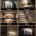 EZVALO 16.5-inch Under Cabinet Lighting, 4000mAh Rechargeable Motion Sensor Light Indoor, with Dimmable & 3 Color Temps, Magnetic Closet Lights, Wireless Under Counter Lights for Kitchen (4-Pack)