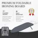 ZOES HOMEWARE Metal Mesh Panel Tabletop Ironing Board | Foldable Iron Board | Heavy Duty Small Iron Board with Heat Resistant Cover and 100% Cotton 8mm Thicken Pad | 31.5"x11.8"x6.2"