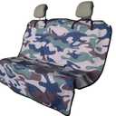 Back Seat Cover for Car Trucks Van SUV,Waterproof Rear Bench Towel Seat Covers for Dogs and Kids,Automotive Backseat Protector (Camouflage)