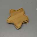 FKYzixeh Mosaic Bamboo Coasters, DIY Base Trays, Blank Coaster for DIY Crafts (4 Pcs Star Shape)