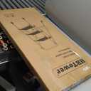 HBTower Step Ladder, Folding Step Stool with Wide Anti-Slip Pedal, Sturdy Steel Ladder, Convenient Handrail, Lightweight, Portable Steel Step Stool (Black)