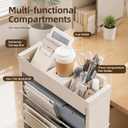 5-Tier Rolling Bookshelf, Rolling Book carts with wheels,Book Storage Rack