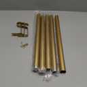 16-120 Inch Curtain rods, 1 Inch Diameter Splicing and Telescoping Structure Window Treatment Rods Set Adjustable Drapery Rods Heavy Duty Pole, Warm Gold