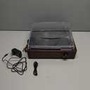 Vinyl Record Player Turntable with Built-in Bluetooth Receiver & 2 Stereo Speakers, 3 Speed 3 Size Portable Retro Record Player for Entertainment and Home Decoration (Brown)