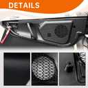 6.5 inch Front Door Speaker Pods Kit Compatible with Can Am Maverick X3 / X3 Max/Turbo/R 2017-2024 2025 All Models Accessories Stereo System Waterproof Speaker Mount Enclosure Panels (2pcs)