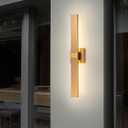Modern LED Outdoor Wall Sconce 27.2" Gold Outdoor Wall Lights Exterior, Outdoor Light Fixtures Wall Mount on House, Garage, Porch, Patio, Front Door etc (27.2 inch-1 Pack)