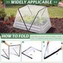 2 Pack Foldable Garden Bed Covers for Raised Beds, 55.1 x 27.6 x 23.62 in Mesh Plant Protector Net for 4 x 2 ft Beds, with 12 U-Shaped Ground Stakes, Plant Cover for Birds, Rabbits & Squirrels