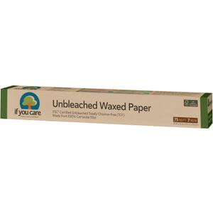 If You Care Wax Paper Rolls  12 Pack of 75 Sq Ft Rolls - Unbleached, Chlorine Free, 100% Natural Soybean Coated Waxed Sheets, Liner for Baking, Cooking, Food Wrapping