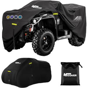 600D ATV Cover Waterproof Heavy Duty Trailerable 4 Wheeler Cover Waterproof Outdoor Quad Cover All Weather Season UV Protection for Polaris Kawasaki Yamaha Suzuki Honda