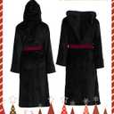 Kidukso Unisex Wizard Robes Flannel Costume Robe Plush Hooded Bathrobe Cozy Christmas Halloween Costume (L)