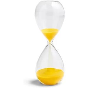 60 Minutes Hourglass Sand Timer Glass Sand Timer Egg Shape | For Kitchen Brushing Teeth School Teaching (Yellow Sand)