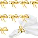 Pack of 18 Napkin Rings Alloy Hollow Out Flower Napkin Holder Dinning Table Napkin Ring for Dinner Parties Wedding Banquet Table Setting Family Gatherings Table DecorGold18