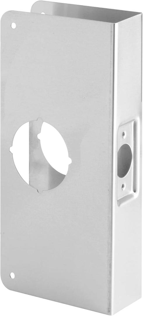 Prime-Line U 9551 Stainless Steel Lock and Door Reinforcement Plate for 1-3/4 In. Thick Doors, Stainless Steel Finish (Single Pack)
