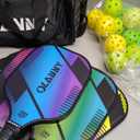 OLANNY Graphite Pickleball Paddles Set- Premium Rackets Fiber Face & Polymer Honeycomb Core Pickleball Set Includes Pickleball Paddles + Pickleball Balls+ Replacement Soft Grip + 1 Bag