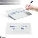 TOWON Small Glass Dry Erase Board, Desk White Board with Standing, Mini Whiteboard Easel Pad Set, Stenography Artifact for Office, Home and School Supplies, 8x6 Inches, White