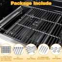 Replacement Grill Parts for Charbroil Performance 5 Burner 463347519 463275517 463347518 18" Grill Grate Burner Heat Plates for Char-Broil 4463243519 463373019 463243518 463373319 Gas Grill Parts Kit