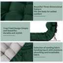 Tudomro 66'' Outdoor Chaise Lounge Cushion Waterproof Patio Pool Chaise Lounge Cushion with Headrest Pillow Tie Fade Resistant Replacement Longue Rocking High Back Chair(Dark Green,2 Pcs)