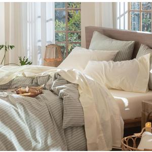 Moomee Fitted Sheet Cream White King Size