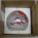 Crackle Glass Ball Cardinal Lamp with Timer, Battery Operated Red Bird Stained Christmas Decor Accent Sphere Lamp, Light Up Globe Glass Table Lamp, Mother's Day Gifts, Led Orb Cardinal Night Light