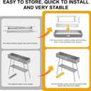 WILLBBQ Charcoal Grill Tailgate Parties, Patio, Beach Barbecues, Backyard Gatherings,Alloy Steel BBQ Barbecue Outdoor Grilling with Durable Support Frame and Dual Adjustable Vents (31.6x7.1x5.1 inch)