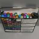 ARTISTRO 24 Metallic Markers with Medium Tip, Acrylic, Pre-Activated Pens for Kids & Adults, Metallic Markers for Black Paper, Rocks