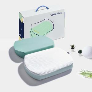 Vesta AquaZen Dual-Sided Foam Pillow, Memory Foam Coupled with Cooling Cover, Ideal for Back, Side, and Stomach Sleepers, Medium Profile (4.5" Height) & Firm (Medium (3-3.5))