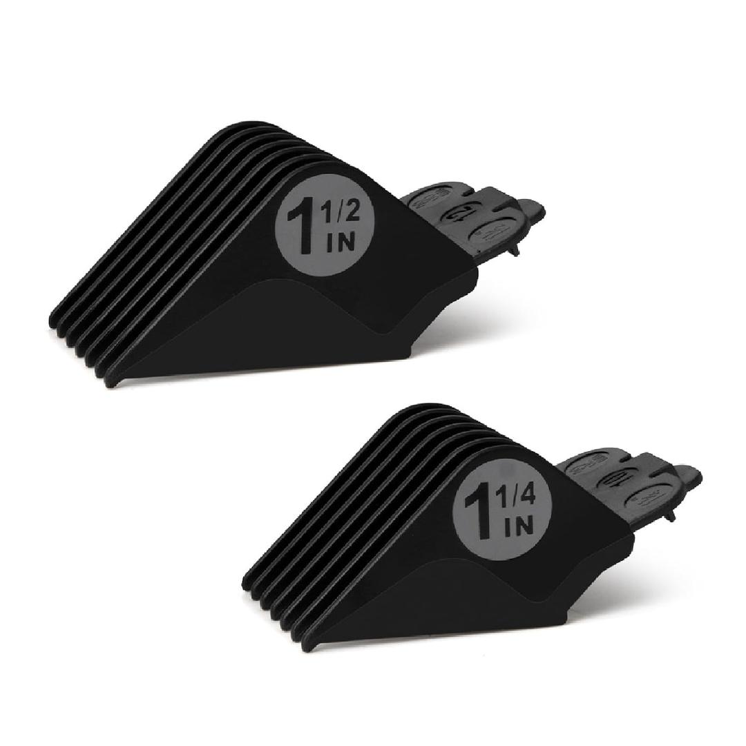 Clipper Guards Set 10 12 Compatible with Most Wahl Clippers, Extra Long Clipper Combs Replacement - 1.25", 1.5", Black Color