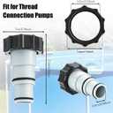 Saintrygo 2 Pack Thickened Pool Hose for Above Ground Pools 1.5 Inches Diameter 59 Inches Length Replacement Swimming Pool Pump Hose with 4 Pcs Clamps and 2 Replacement Adapter (Black)