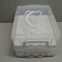 Gencywe Plastic Cupcake Carrier 24 Count, 2Layer Cupcake Holder Carries with Lid & Handles, Cookie, Cake, Cupcake and Brownie Storage Carrier, Reusable Cupcake Box