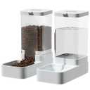 Gravity Pet Feeder and Water Dispenser Set, Automatic Dog Feeder and Dog Water Dispenser for Dogs Cats Pets Animals Large Capacity(3.8L)