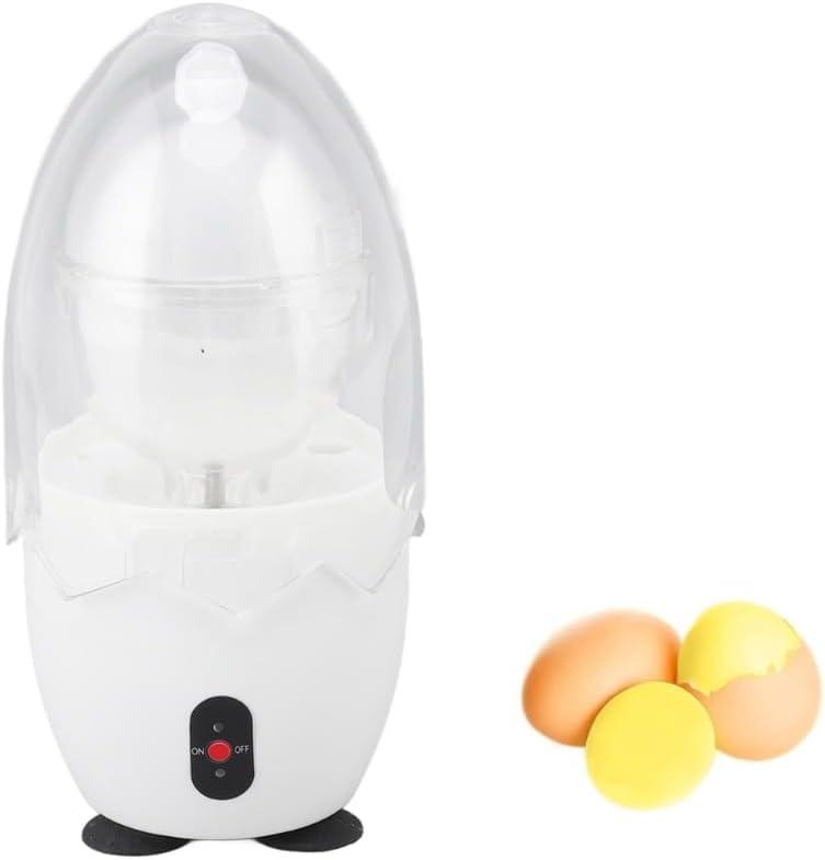 Electric Egg Scrambler in Shell, Golden Egg Spinner Hard Boiled Egg Mixer for Babies, Soft Silicone Pad, Two Way Rotation, Save Time and Effort (US Plug)