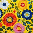 Welcome Mat 17x29 Inch Spring Summer Outdoors Indoors Front Door Mat, Low Profile Doormat for Outside Inside Home Entrance, Non Slip Rubber Back Floor Rugs for Entryway, Yellow Flower