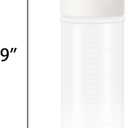 CHILDHOOD 12 oz Squeeze Bottle, Plastic Seasoning Bottle With Cap, For Vinegar Olive Oil Soy Sauce Set Of 2 Pcs - White