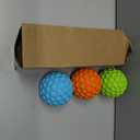 havit Indestructible Squeaky Dog Balls for Aggressive Chewers, Interactive Dog Toys to Keep Them Busy, Rubber Dog Chew Toy for Large Medium Breeds, Outdoor Waterproof (3 Colors)