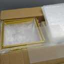 10 Pcs 15.75inch Gold Wedding Flower Vase Metal Column Flower Stand, Geometric Centerpieces Vase for Table, Home Party Wedding Decorations