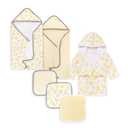 Burt's Bees Baby Bath Bundle- Hooded Towel, Washcloths & Robe Gift Set, 100% Organic Cotton