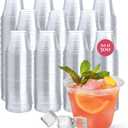 Prestee 500 Clear Plastic Cups - 9 oz Cocktail Cups for Parties and Events, Plastic Cocktail Glasses, Disposable Drinkware - Durable Drinkware, Bulk 500 Party Supplies (500 Count (Pack of 1))