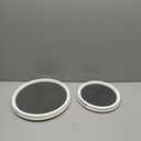 Copco 5220593 Non-Skid Pantry Cabinet Lazy Susan Turntable, 9-Inch and 12-Inch, White/Gray, 2-Pack