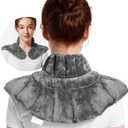 RelaxCoo Microwavable Heating Pad for Neck, Shoulders, and Back - Microwave Heated Wrap with Moist Heat, Weighted Neck Warmer, Gray, Unscented