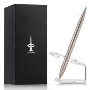 Magnetic Levitation Gel Ink Pen, Metal Luxury Gifts for Men & Women, Futuristic Floating Fidget Pen, Cool Tech Gadgets, Unique Office Desk Accessories for Him Dad Boss Teacher (Silver)