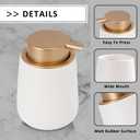 Soap Dispenser Ceramic with Easy-to-Press Pump Hand Lotion Liquid Dispenser for Shampoo Bathroom Kitchen 12 oz