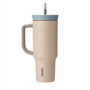 Owala Dune Drifter 40 Oz Travel Tumbler Tan White Stainless Steel