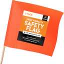 Orange Safety Flags,18"x18" Orange Flag,Square Safety Flag,Oversize Signs and Flags,Wide Load Flags,Caution Flags for Roof,Oversized Load Flag,Red Flag for Truck Loads, Towing (Pack of 2)