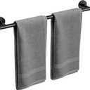 Matte Black Towel Bar, 24 Inch Bathroom Towel Rack (Total Length 26-Inch), Towel Holder Wall Mounted, Thicken SUS304 Stainless Steel Towel Rod Modern Home Decor