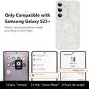 OOK Galaxy S25 Plus Case Cute Flower Floral Design for Girls Women Soft TPU Camera Lens Protective Phone Cover Designed for Samsung Galaxy S25 Plus White