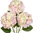 DILATATA Pink Fake Hydrangeas Real Touch Hydrangea Flowers 26" Large Artificial Hydrangea Flowers Silk Hydrangea for Wedding Bouquet, Home, Party, Store, 3pcs