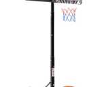 DUMOS 5.088.53FT Portable Basketball Hoop Outdoor for Kids, Adjustable Height 44 Inch Shatterproof Backboard w/Shock Absorbent Rim, Fillable Base, 2 Wheels for Swimming Pool/Indoor, Red